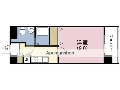 レジュールアッシュ福島(1K/7階)の間取り写真