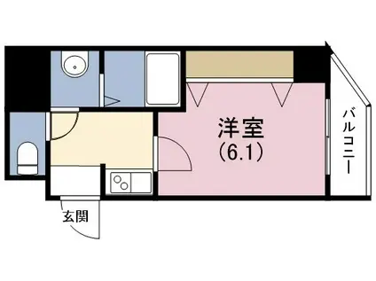 WINGS西九条(ワンルーム/4階)の間取り写真