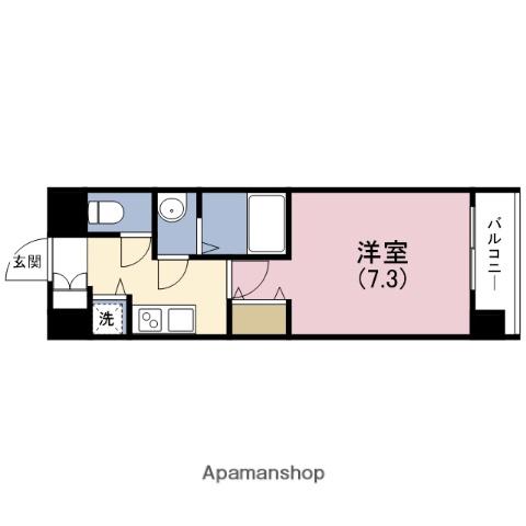 レジュールアッシュ福島CUEZ(1K/4階)の間取り写真