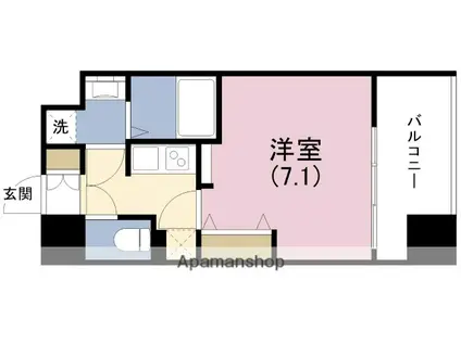 ゲートコート大阪福島(1K/6階)の間取り写真