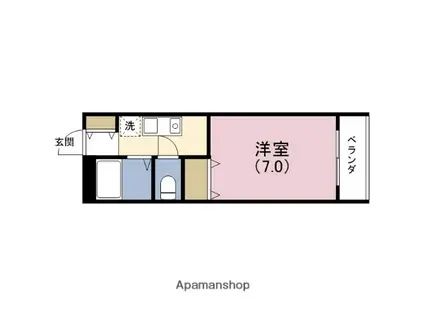 サンハイム(1K/1階)の間取り写真