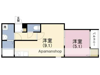 アクロス大和田アパートメント(1LDK/1階)の間取り写真