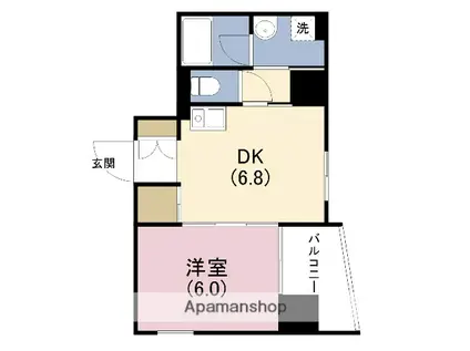 ファーストレジデンス大阪(1DK/4階)の間取り写真