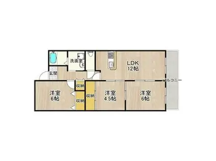 フォレスタ育和(3LDK/2階)の間取り写真