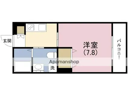 パークメゾン加島(1K/1階)の間取り写真