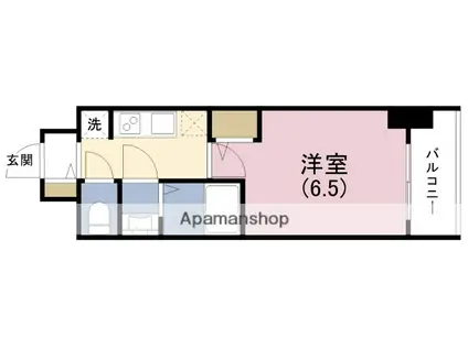 ブランシエスタ加島(1K/5階)の間取り写真