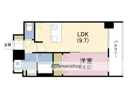 プレサンス大阪福島シエル(1LDK/12階)の間取り写真