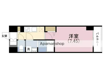 JMFレジデンス大阪福島(1K/13階)の間取り写真