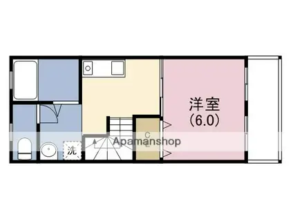 サクラ福島(1K/2階)の間取り写真