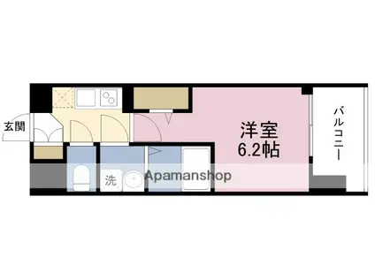 ワールドアイ梅田ウエスト(1K/7階)の間取り写真