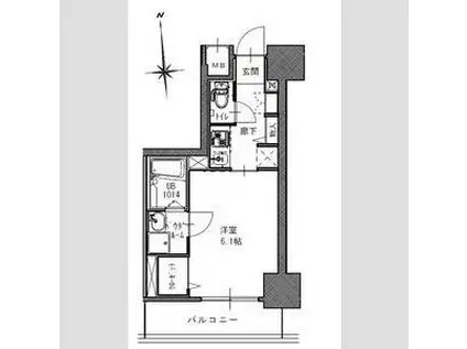 S-RESIDENCE南堀江(1K/6階)の間取り写真