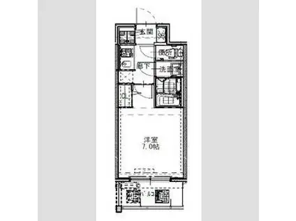 S-RESIDENCEドーム前千代崎(1K/11階)の間取り写真