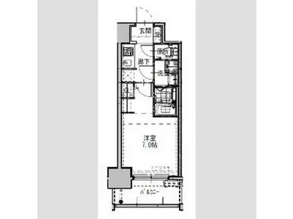 S-RESIDENCEドーム前千代崎(1K/3階)の間取り写真