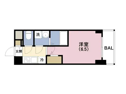 S-RESIDENCE福島玉川DEUX(1K/15階)の間取り写真