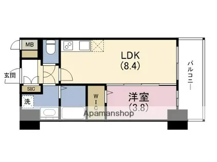 エスリードレジデンス梅田マークス(1LDK/4階)の間取り写真