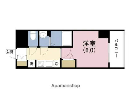 プレサンス塚本ベラビィ(1K/2階)の間取り写真