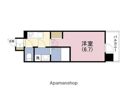 CRESTTAPP野田(1K/13階)の間取り写真