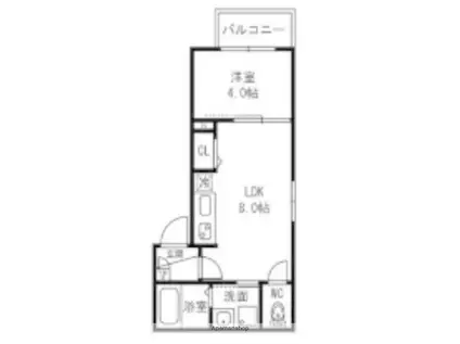エフ アセシア 西九条(1LDK/2階)の間取り写真