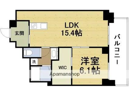 リバーサイドタワー中之島(1LDK/5階)の間取り写真