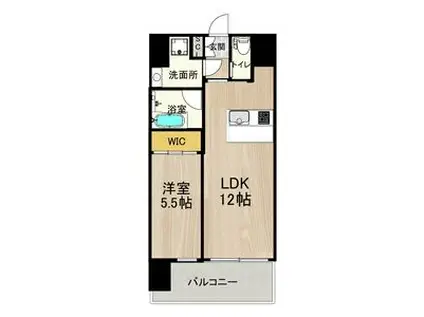 プレジオ九条(1LDK/4階)の間取り写真