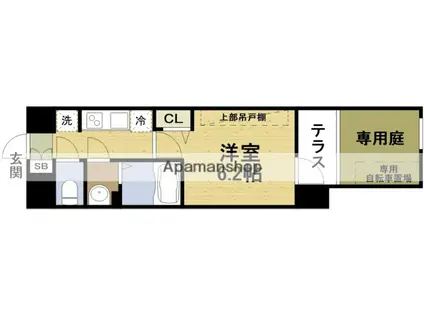 プレサンス 西九条 GATERISE(1K/1階)の間取り写真