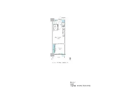 グランセジュール大国町(1LDK/13階)の間取り写真
