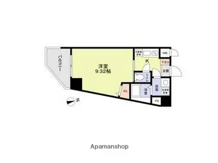 JJ RESIDENCE NISHIKUJO(1K/7階)の間取り写真