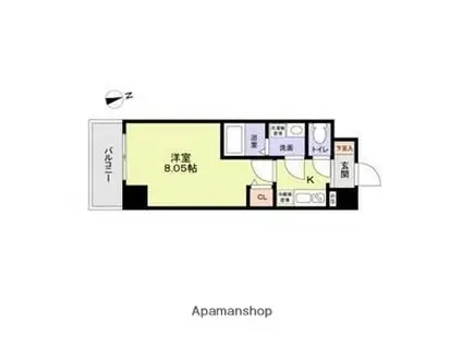 JJ RESIDENCE NISHIKUJO(1K/9階)の間取り写真