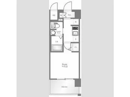 エスリード南堀江リバーサイド(1K/11階)の間取り写真