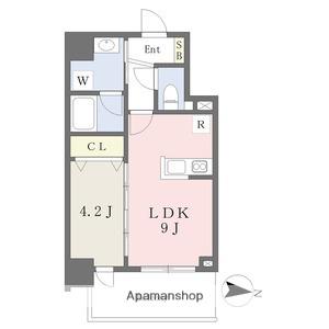フロレシエンテ梅田北(1LDK/4階)の間取り写真