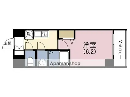 プレサンス心斎橋クオーレ(1K/8階)の間取り写真