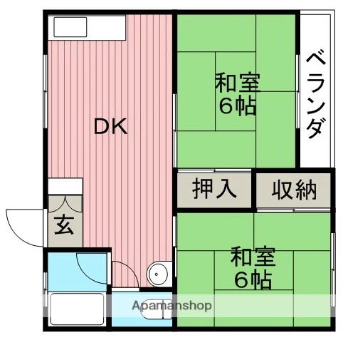 前沢マンション(2DK/2階)の間取り写真