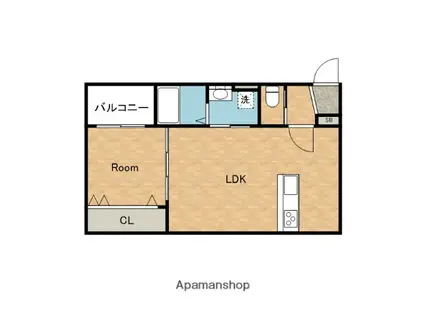 ARCA泉佐野(1LDK/1階)の間取り写真