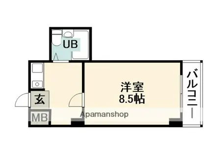 プラスコート小野原東(1K/1階)の間取り写真