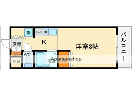 FORESTHILLⅠ(ワンルーム/4階)の間取り写真