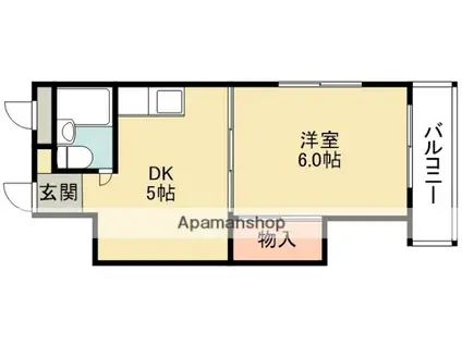 フレール千里(1DK/3階)の間取り写真