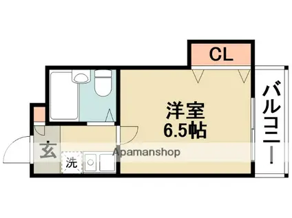 カーサ・デルソーレ(1K/3階)の間取り写真