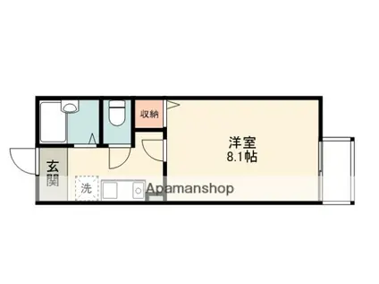 ハイツサン恵B棟(1K/1階)の間取り写真