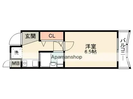 メイハウス2ND(1K/3階)の間取り写真