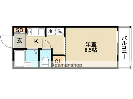 エミネンス箕面(1K/2階)の間取り写真