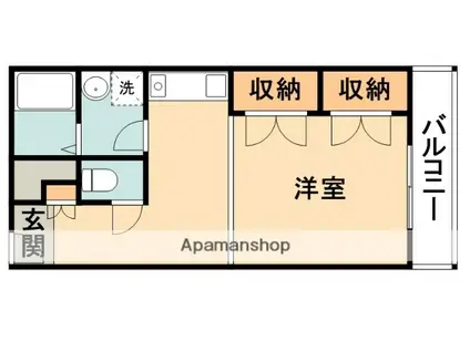 モンテ・ローザ(1K/2階)の間取り写真