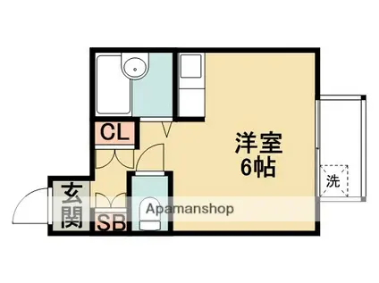 イーズマンション5(ワンルーム/4階)の間取り写真