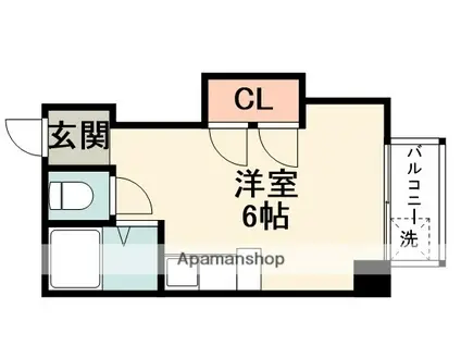 イーズマンション5(ワンルーム/3階)の間取り写真