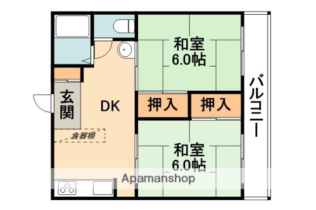藤白台D33(2DK/1階)の間取り写真