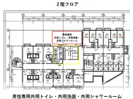 グッドライフ北千里(ワンルーム/2階)の間取り写真