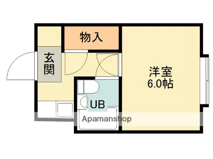 FUJI HOUSE(ワンルーム/1階)の間取り写真