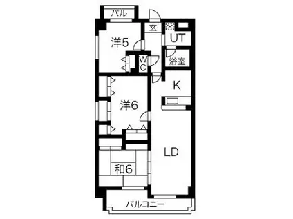 グランエール(3LDK/4階)の間取り写真