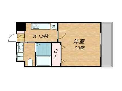 RITZ新今里(1K/5階)の間取り写真