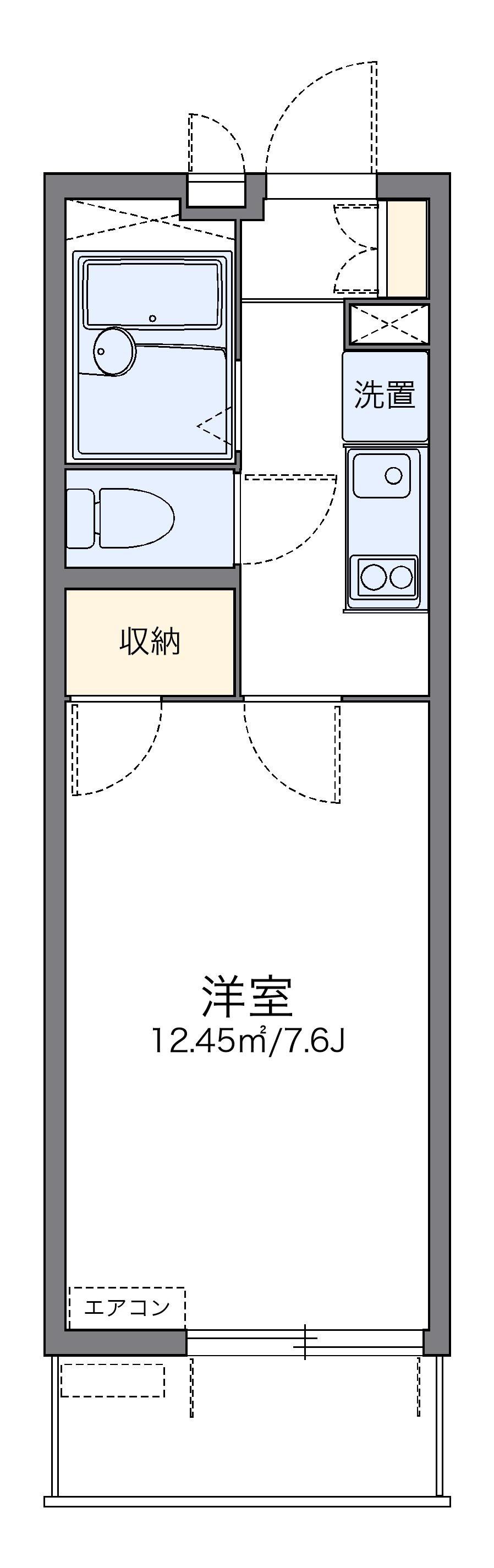 レオパレスWINDⅡ(1K/3階)の間取り写真