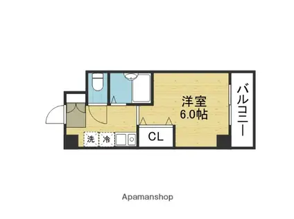 サンシャイン戸川(1K/5階)の間取り写真